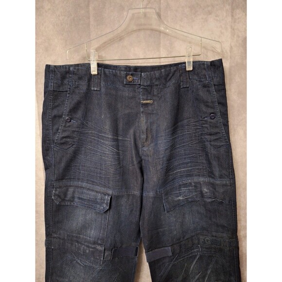 Y2K Marithe Francois Girbaud Wide Leg Baggy Jeans Men's 40x34 Shuttle Tape Cargo - Picture 7 of 14